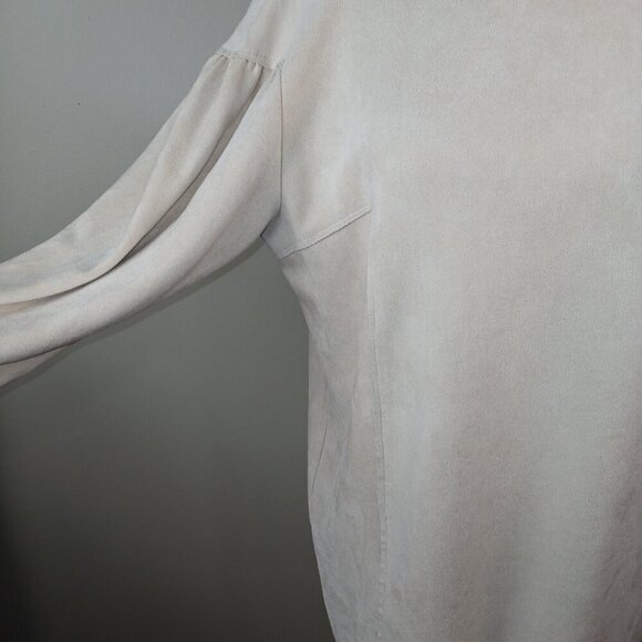 B. ORGINAL BY SHOE FLY, FAUX SUEDE MINI DRESS, CREAM COLOR, SIZE LARGE - Picture 2 of 10